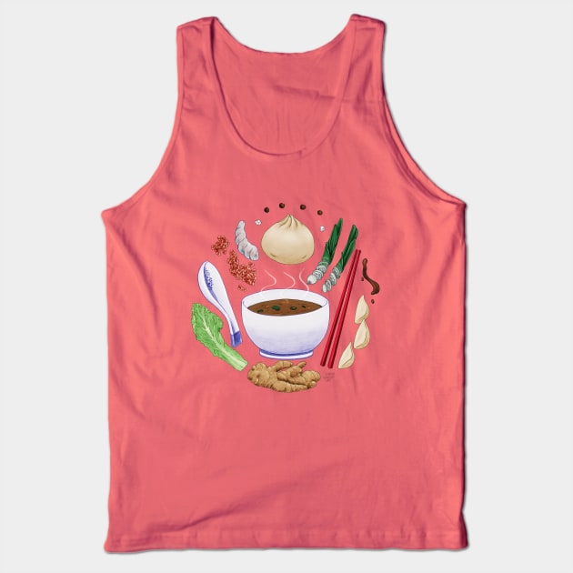 Dumpling Lover Tank Top by SarahWrightArt